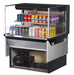 Turbo Air TOM-36L-UF-B-2SI-N 35 7/8" Drop-In Horizontal Open Air Cooler w/ (2) Levels – Black Exterior, 115v - Donut-Equipment.com