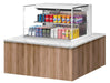 Turbo Air TOM-36L-UF-W-2SI-N 35 7/8" Drop-In Horizontal Open Air Cooler w/ (2) Levels – White Exterior, 115v - Donut-Equipment.com