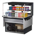 Turbo Air TOM-36L-UFD-B-2SI-N 35 7/8" Drop-In Horizontal Open Air Cooler w/ (2) Levels – Black Exterior, 115v - Donut-Equipment.com