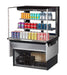 Turbo Air TOM-36L-UFD-B-3SI-N 36" Drop-In Horizontal Open Air Cooler w/ (3) Levels – Black Exterior, 115v - Donut-Equipment.com