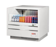 Turbo Air TOM-36UC-W-N 36 1/4" Horizontal Open Air Cooler w/ (1) Level – White Exterior, 115v - Donut-Equipment.com