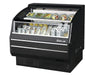 Turbo Air TOM-40LB-SP-N 39 1/8" Black Low Profile Horizontal Open Air Cooler – Refrigerated Curtain Merchandiser w/ (2) Levels, 115v - Donut-Equipment.com