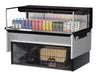Turbo Air TOM-48L-UF-B-1SI-N 47 7/8" Drop-In Horizontal Open Air Cooler w/ (1) Level – Black Exterior, 115v - Donut-Equipment.com