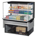 Turbo Air TOM-48L-UF-B-3SI-N 47 7/8" Drop-In Horizontal Open Air Cooler w/ (3) Levels – Black Exterior, 115v - Donut-Equipment.com