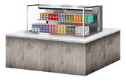 Turbo Air TOM-48L-UF-S-2SI-N 48" Stainless Steel Drop-In Refrigerated Open Display Case Merchandiser w/ (2) Levels, 115v - Donut-Equipment.com