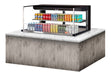 Turbo Air TOM-48L-UFD-B-2SI-N 48" Drop-In Horizontal Open Air Cooler w/ (2) Levels – Black Exterior, 115v - Donut-Equipment.com