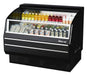 Turbo Air TOM-50SB-SP-N 50 7/8" Black Horizontal Open Air Cooler w/ (3) Levels, Stainless Steel Interior – Slim Line, 115v - Donut-Equipment.com