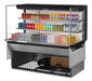 Turbo Air TOM-60L-UF-B-3SI-N 59 7/8" Drop-In Horizontal Open Air Cooler w/ (3) Levels – Black Exterior, 115v - Donut-Equipment.com