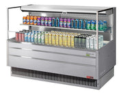 Turbo Air TOM-60L-UF-S-2S-N 58 3/4" Stainless Steel Low Profile Horizontal Open Air Cooler w/ (2) Levels – Ultra Front Merchandiser, 115v - Donut-Equipment.com