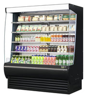 Turbo Air TOM-72DXB-N 69" Vertical Open Air Cooler w/ (5) Levels – Extra Deep, Black Exterior, 115v - Donut-Equipment.com