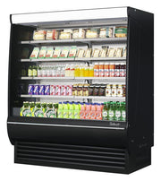 Turbo Air TOM-72DXB-SP-N 68 3/4" Black Extra Deep Vertical Open Air Cooler w/ Solid Side Panels, (5) Levels, 220v/1ph - Donut-Equipment.com