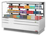 Turbo Air TOM-72L-UFD-W-3S-N 70 3/4" White Low Profile Horizontal Open Air Cooler w/ (3) Levels – Ultra Front Deluxe Merchandiser, 220v/1ph - Donut-Equipment.com