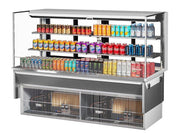Turbo Air TOM-72L-UFD-W-3SI-N 72" Drop-In Horizontal Open Air Cooler w/ (3) Levels – White Exterior, 220v/1ph - Donut-Equipment.com