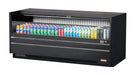 Turbo Air TOM-72UC-B-N 72 1/4" Horizontal Open Air Cooler w/ (1) Level – Black Exterior, 115v - Donut-Equipment.com