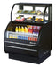 Turbo Air TOM-W-40SB-N 38 7/8" Black Horizontal Open Air Cooler w/ (4) Levels – Wide Display Merchandiser, 115v - Donut-Equipment.com