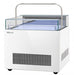 Turbo Air TOS-40NN-D-W 40 1/4" White Horizontal Open Display Merchandiser / Air Curtain Sandwich and Cheese Display Case – 1 Level with Top Shelf, 115v - Donut-Equipment.com
