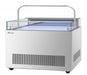 Turbo Air TOS-50NN-D-S 50 1/4" Stainless Steel Horizontal Open Display Merchandiser / Air Curtain Sandwich and Cheese Display Case – 1 Level with Top Shelf, 115v - Donut-Equipment.com