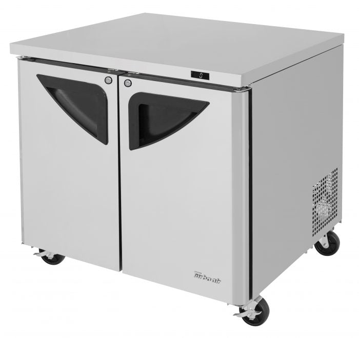 Turbo Air TUF-36SD-N 36 1/4" W Undercounter Freezer w/ 2 Sections & 2 Doors - Donut-Equipment.com