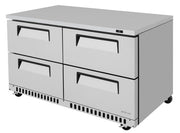 Turbo Air TUR-60SD-D4-FB-N 60 1/4" W Undercounter Refrigerator w/ 2 Sections, 4 Drawers & Front Breathing - Donut-Equipment.com