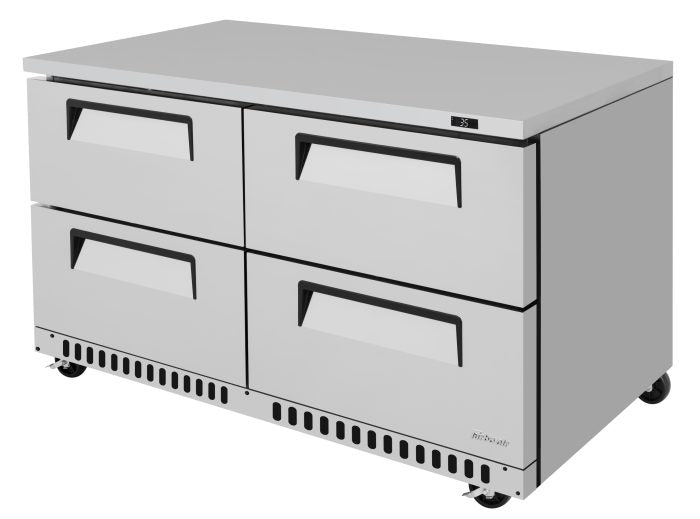 Turbo Air TUR-60SD-D4-FB-N 60 1/4" W Undercounter Refrigerator w/ 2 Sections, 4 Drawers & Front Breathing - Donut-Equipment.com