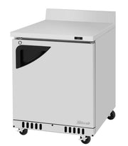 Turbo Air TWR-28SD-FB-N 27 1/2" Super Deluxe Worktop Refrigerator w/ (1) Section, 1 Solid Door, Front Breathing - Donut-Equipment.com