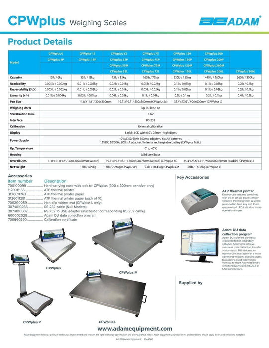 CPWplus 150P Bench Scale