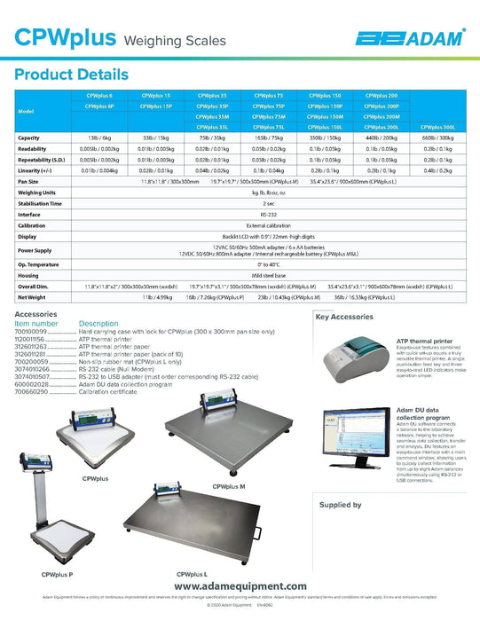 CPWplus 200 Bench Scale