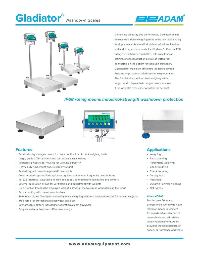 Gladiator Washdown Scales GGB 165A - Donut-Equipment.com