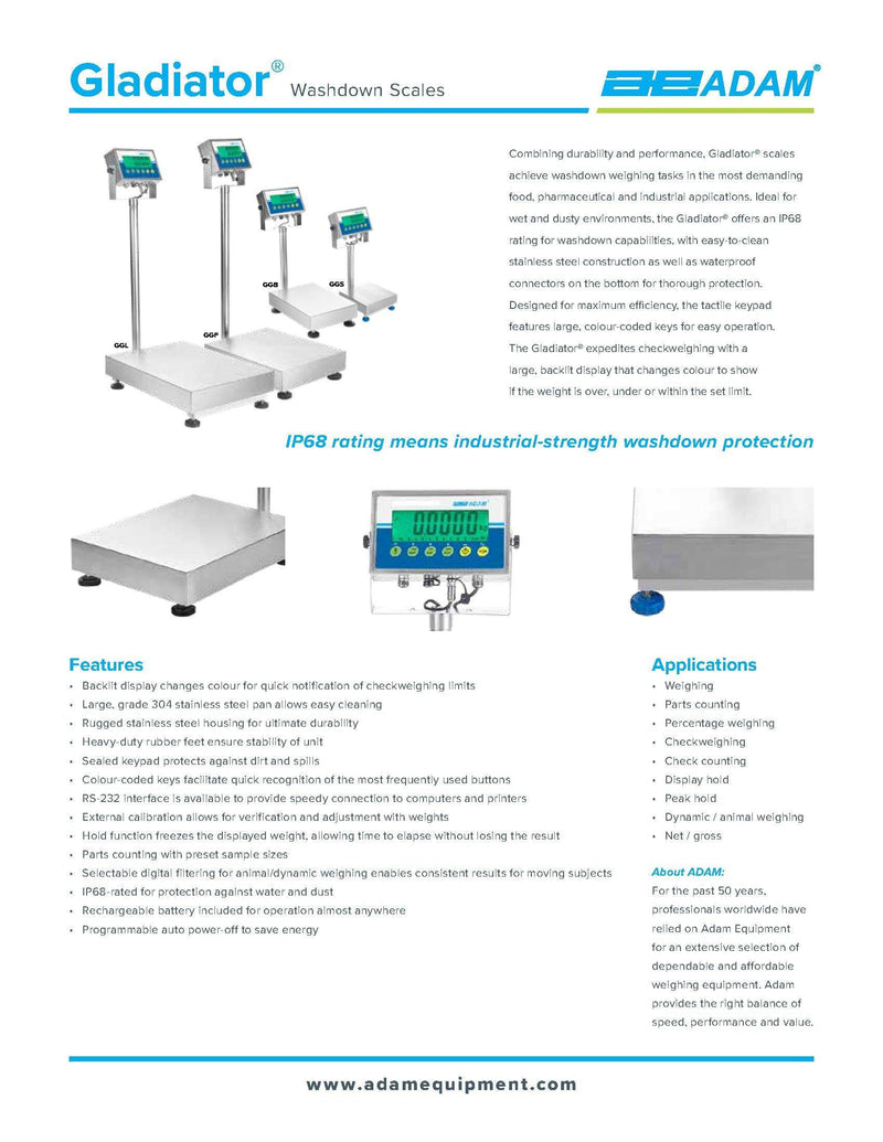 Gladiator Washdown Scales GGS 16A - Donut-Equipment.com