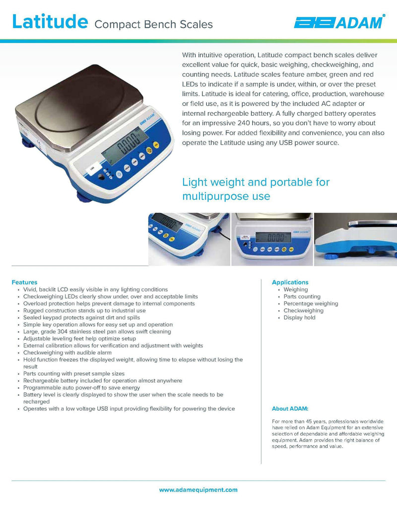 Latitude Compact Bench Scale LBX 3 - Donut-Equipment.com