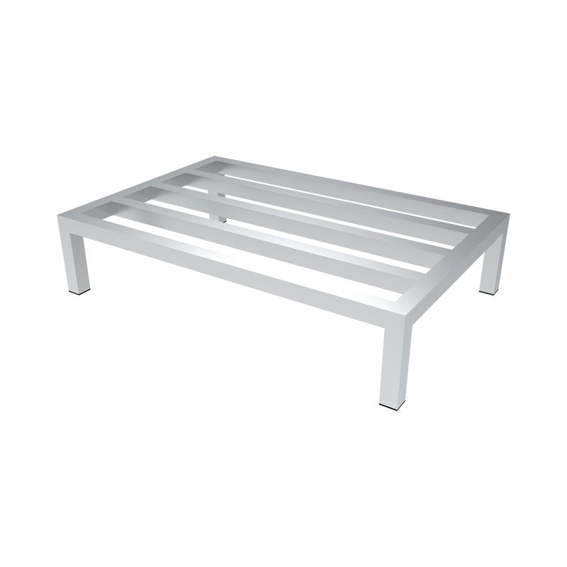 GSW USA RA-2424 Vented Dunnage Rack 24"W x 24"L x 8"H Aluminum Construction 1000 lb Capacity ETL Certified - Donut-Equipment.com