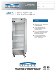 Arctic Air AGR23 27" One Section Glass Door Reach-In Refrigerator - Donut-Equipment.com