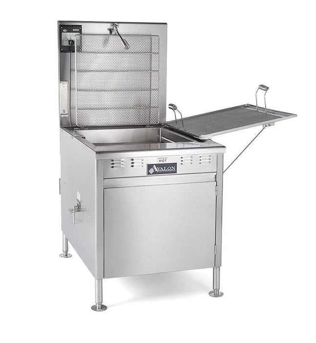 Avalon (ADF24-G-P) 24" x 24" Donut Fryer, Propane, Standing Pilot, No Power, Left Side Drain Board with Submerge Screen