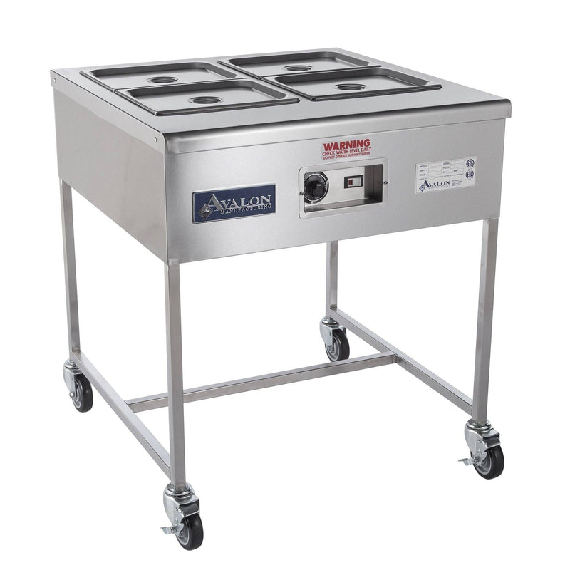 Avalon (HI24-4-S)  Hot Icing Station Stainless Steel Icing Station with (4) 8 quart Icing Pans - Donut-Equipment.com