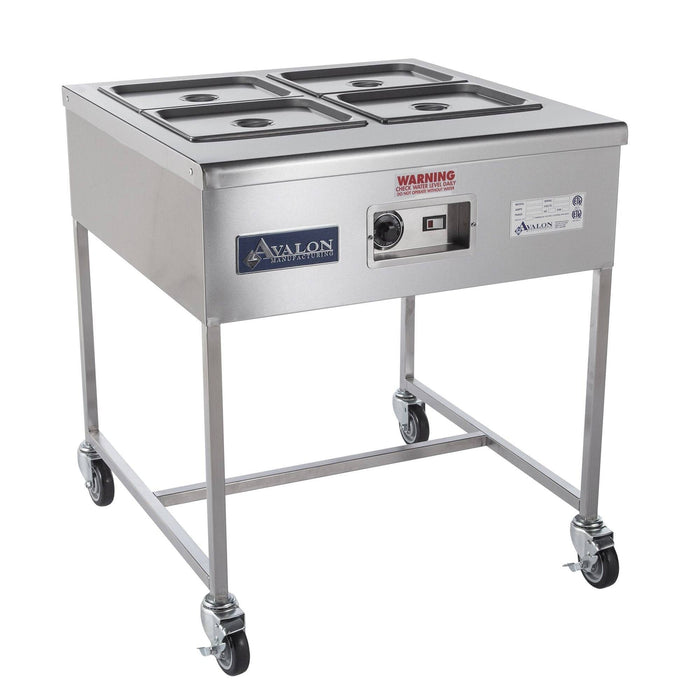 Avalon (HI24-4-S)  Hot Icing Station Stainless Steel Icing Station with (4) 8 quart Icing Pans