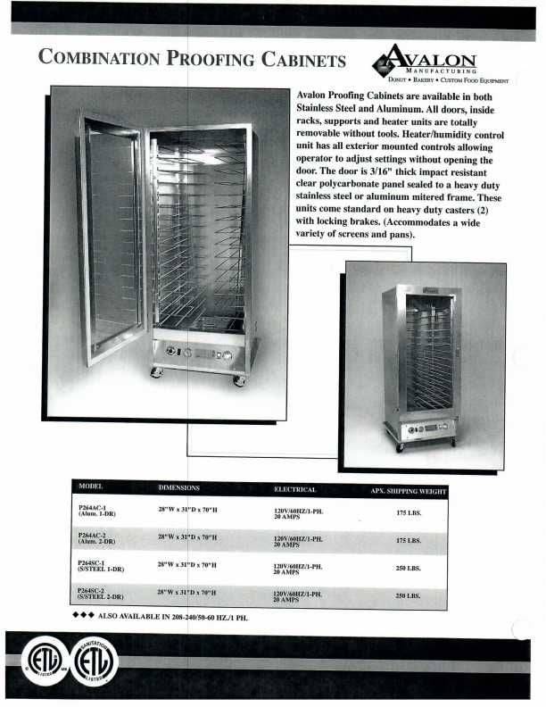 P264AC-2 (208-240V / 1 Phase) Avalon Aluminum Proofing Cabinet Two Door Left Side Hinge - Donut-Equipment.com
