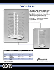 Avalon ACR16-S Stainless Steel Cooling Rack With 16 Slides 1/2 Racks On 3" Casters - Donut-Equipment.com