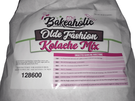 Bakeaholic Olde Fashion Kolache Mix 50 lbs - Donut-Equipment.com