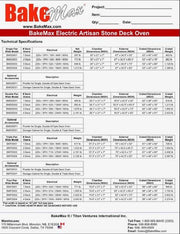 Bakemax Electric Artisan Stone Deck Ovens 1 Pan Wide, 1 to 4 decks - Donut-Equipment.com