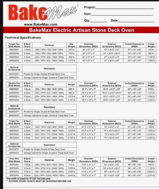 Bakemax (BMSDDP1) Proofing Cabinet for BMS Series Deck Ovens