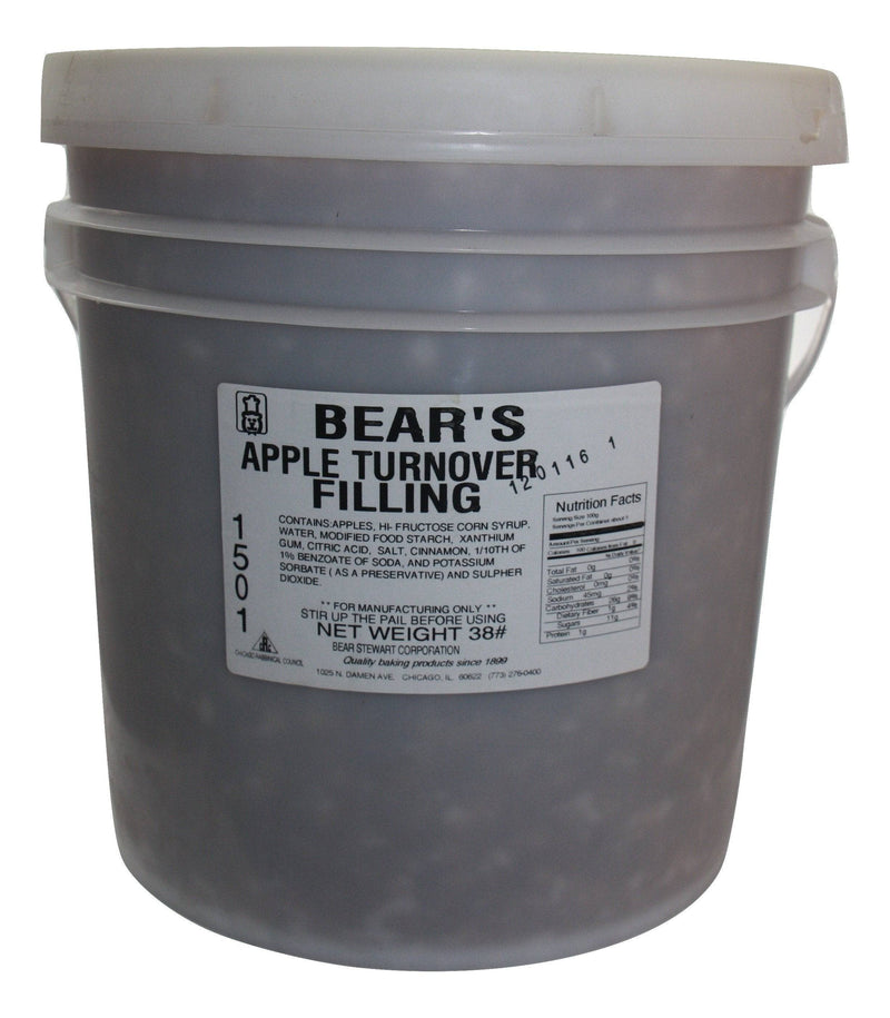 Bear Stewart Premium Apple Turnover Filling- 18 pound pail - Donut-Equipment.com