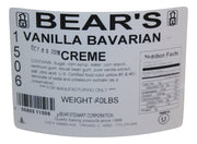 Bear Stewart Vanilla Bavarian Crème Pastry, Pie and Cake Filling- 20 Pound Pail - Donut-Equipment.com