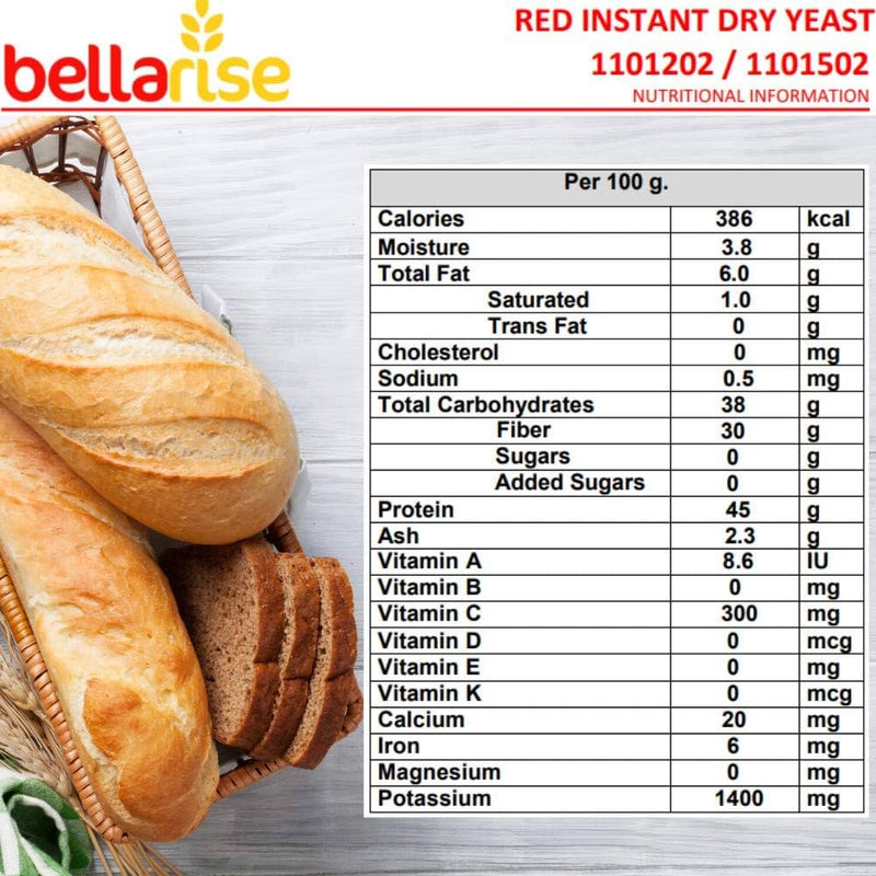 Instant Rise Dry Yeast- Bella Rise Yeast- Case of 20 (20#) - Donut-Equipment.com