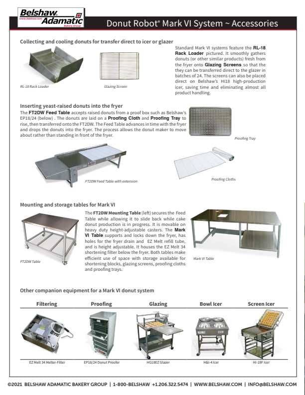 Belshaw Donut Robot Table Mark II, Mark V, and Mark VI Support Table - Donut-Equipment.com