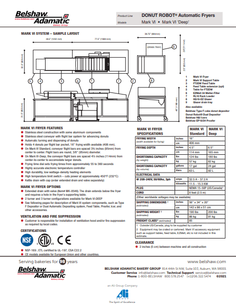 Belshaw Donut Robot® Mark VI Standard  (4 variables in Variants) - Donut-Equipment.com