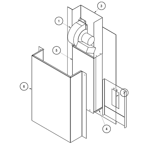 Belshaw Draft Inducer Kit For Gas or Propane Fryers 718L ,724, 734 Used Above 3000ft Altitude - Donut-Equipment.com