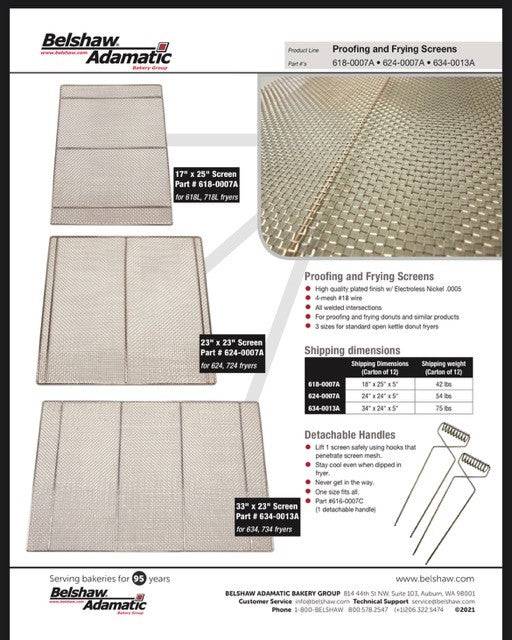 Belshaw 17 x 25 inches Fry Screen (43 x 64 cm). Used for proofing and frying. - Donut-Equipment.com