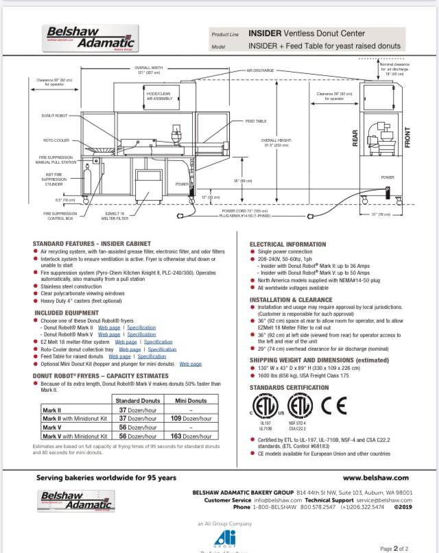 Belshaw INSIDER Ventless Donut System Accessories - Donut-Equipment.com
