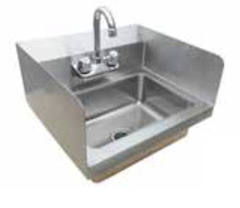 Bevles wall mount hand wash sink with 4" gooseneck faucet - Donut-Equipment.com