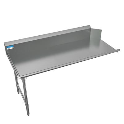 BK Resources 72" 16-Gauge Stainless Steel Clean Dish Table – Left Side - Donut-Equipment.com